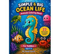 SIMPLE & BIG OCEAN LIFE ANIMALS COLORING BOOK