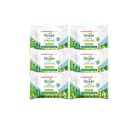 Simple Biodegradable Micellar Wipes with Glycerin & Pro-Vitamin B5, - 6 Pack