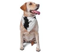Simple Black And White Samurai Canvas Printed Graphic Pet Triangle Scarf For Dogs & Cats, Adjustable Cute Pet Bandana For & Photo Shoots