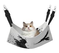 Simple Black And White Samurai Canvas Printed Pet Hammock - Sleeping Hammock For Cats, Rabbits, Ferrets, Puppies, Small Animals