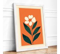 Simple Bloom Botanical Framed Wall Art Print A2 White