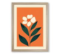 Simple Bloom Botanical Framed Wall Art Print A3 (42×29.7cm) Oak, Wall Decor for Living Room, Bedroom, Office & Home, Ready to Hang, Art Gift
