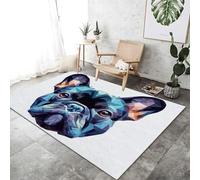 Simple Boat Hook Area Rug, Extra Large Washable Rug, Soft Touch Short Pile Area Rugs Non-Slip Non Shedding, Navy Carpet for Living Room Dining Bedroom Office 60 x 110 cm