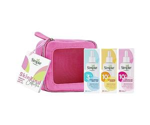 Simple Booster Face Serum Collection Gift Set, Vitamin C+E+F, Hyaluronic Acid & Niacinamide, For Hydrated, Glowing & Balanced Skin 3 x 30 ml
