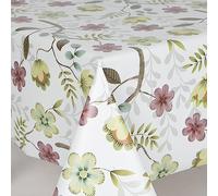Simple Branch and Flowers Wipe Clean Vinyl Table Cloth, 140cm x 300cm
