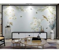 Simple Branch Flower Bird Butterfly 3D Wallpaper Luxury Home Dining Decor Paste Sofa Living Room The Wall for Bedroom Mural-250cm×170cm