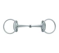 Simple broken snaffle bit for horses Stübben Silver Wings