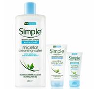 2x 400ml Simple Water Boost Micellar Cleansing Water For Dehydrated Dry Skin