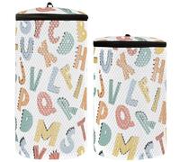 Simple Cartoon Abc Shoe Bag for Washing Machine Shoe Washing Bag for Sneakers Pack of 2 Laundry Shoe Bag Washing Bag for Shoes, Simple Cartoon ABC, One Size, Claasic