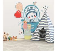 Simple Cartoon Animal Car Balloon 3D Wallpaper Easy Install Feature Office Living Room Sofa Bedroom TV Background Wall Decoration-300cm×210cm