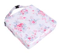 Simple Chair Booster Cushion with Removable Cover and Lower Strap Design, Lightweight High Density Sponge and Polyester Pad, Easy to Clean Comfortable Seat and Dining Chairs