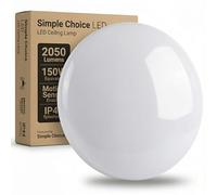 Simple Choice LED Ceiling Lamp- Light Warm and Neutral White- 2050LM,150W Equivalent 24W,Ø 36cm with Motion Sensor for Living Room Bedroom Kitchen Bathroom Hallway Office (1PC)
