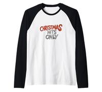 Simple Christmas Hits Only Emblem Raglan Baseball Tee