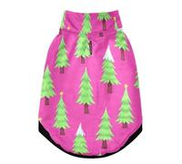 Simple Christmas Tree Pattern Warm Dog Coat, Adjustable Durable Doggie Winter Jacket Reversible Cozy Puppy Cold Weather Apparel from Small to Large Breed