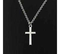 Simple Classic Fashion Double Sided Cross Antique Silver Color Pendant Girl Short Long Chain Necklaces Jewelry For Women