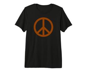 Simple & Classic Rust Color Peace Sign Symbol T-Shirt Premium T-Shirt