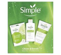 Simple Clean & Fresh Regime Collection Gift Set with a facial wash, a sheet mask, and a moisturiser perfect for any occasion 3 piece