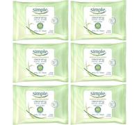 Simple Cleansing Facial Wipes (25 per Pack x 2) - Pack of 6