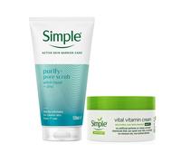 Simple Clear Pore Scrub 150ml & Night Cream 50ml 6-Pack Bundle