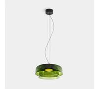 Simple Colorful Hanging Light - Stylish Restaurant & Bar Lamp for Living/Dining Room 3 Color Changes Modern Home Decor Green H18 D42cm