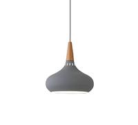Simple Colorful Metal Pendant Lamp Shade, E27 Light Source Single Head, Ceiling Hanging Light Decorative Lighting Fixtures for Restaurants Clubs (Natural 36cm)