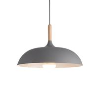 Simple Colorful Metal Wood Pendant Lighting - Aluminum Industrial Style Rustic Pendant Light, Modern Farmhouse Minimalist Pendant Lamp for Kitchen Island, Dining Room, Bedroom