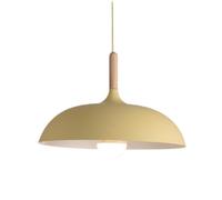 Simple Colorful Metal Wood Pendant Lighting - Aluminum Industrial Style Rustic Pendant Light, Modern Farmhouse Minimalist Pendant Lamp for Kitchen Island, Dining Room, Bedroom