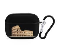 Simple Coloseum in Roma Compatible with Airpod Pro Case PC Scratch-Resistant Drop-Proof Protective Cover with Keychain