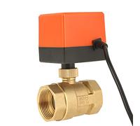 Simple Control Settings Easy to Install Motorized Valve 1-1/4" Electric Ball Valve Brass Removable for Flow Control