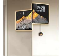 Simple Corner Creative Clock Decoration Wall, Double-Sided Corner Wall Clock, Mountain Scenery Walls Mounted Angle Clocks, Creative Double-Sided Clocks Walls Lamp (C Large)