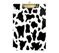 Simple Cow Print Pattern Vector Art Style Engineer clipboard Plastic for Football Softball Coaching Size 9 x 12