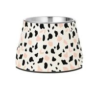 Simple Cow-Print Pattern Vector Illustration on A White Background Pets Food Bowl Enhanced Stainless Steel Pets Feeding Bowl for Loving Pet Whisker Friendly