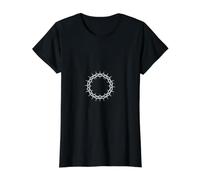 Simple Crown of Thorns Christian Symbol Value Graphic T-Shirt, Women, Black, XS