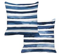 Simple Cushion Covers 18x18in Garden Cushions Waterproof Sofa Cushions for Outdoor Furniture Stripe Outdoor Cushion Covers Set of 2 Linen Throw Pillow Cover Scatter Extra Decorative Pillows f-13042