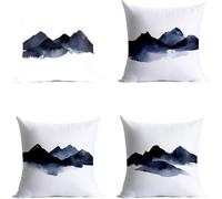 Simple Cushion Covers 20x20In Waterproof Outdoor Throw Pillow Protectors 4 pack Double-Sided Printing Mountain Cushion Covers for Outdoor Indoor Sofa Bed Garden Room Decor Gifts for Women GFBZ-12953
