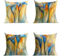 Simple Cushion Covers 20x20In Waterproof Outdoor Throw Pillow Protectors 4 pack Double-Sided Printing Flower Cushion Covers for Outdoor Indoor Sofa Bed Garden Room Decor Gifts for Women GFBZ-10171