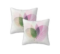 Simple Cushion Covers 35 x 35 cm Outdoor Cushions Leaf, Set of 2 Linen Waterproof Throw Pillow Covers, Square Throw Pillows for Patio Balcony Couch Sofa Living Room Garden Decorative, Gifts Z-665