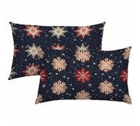 Simple Cushion Covers 50 x 60 cm, Linen Modern Cushions Waterproof Outdoor, Soft Comfort Decorative Throw Pillowcases for Sofa, Patio, Bedroom - Set of 2 Pillow Covers, Ideal Home Decor S6-501