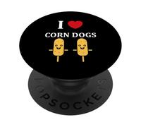 Simple Cute Corn dog funny Humor funny i love Corn dogs PopSockets Adhesive PopGrip