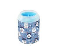 Simple Cute Dogs Blue Reusable Dog Cleaner Washer and Massager with Soft Silicone Brush Pets Supplies and Accessories for Small Medium Dogs and Cats limpiador de patas para perro