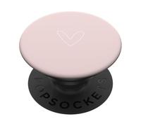 Simple Cute Heart Design Feminine Romantic Love - Pale Rose PopSockets Adhesive PopGrip