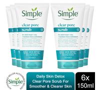 Simple Daily Skin Detox Clear Pore Scrub 6 x 150 ml