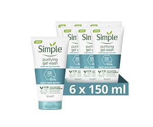 Simple Daily Skin Detox Purifying with thyme, zinc & witch hazel Face Wash cleanser for oily, blemish-prone skin 150 ml