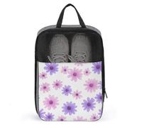 Simple Daisy Pattern Pink Purple Shoe Bag for Travel Daily Use Anti-dust Storage Carrier Golf Shoe Pouch