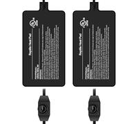 Simple Deluxe 4X7 Inch 4W Reptile Heating Pad with Temperature Adjustable Knob Under Tank Terrarium Heating Mat for Turtles, Lizards, Frogs, and Other Reptiles, 2 Pack