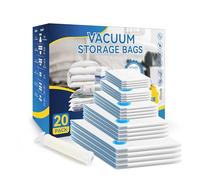Simple Deluxe Vacuum Storage Bags 20 Pack, Space Saver Bags with Hand Pump, Vacuum Seal Bags for Clothing Travel, Comforters, Blankets, Bedding, Pillows (4 Jumbo/4 Large/4 Medium/4 Small/4 Roll M)