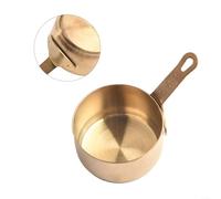 Simple Design 100ml Stainless Steel Pot with Wide Mouth for Easy Filling and Cleaning After Use on Stove (Bronze S)