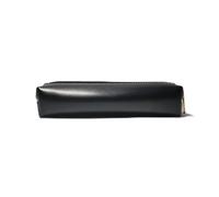 Simple Design PU Leather Pencil Bag, Streamlined Makeup Bags, Major Capacity Stationery for Students, School Supplies Essential