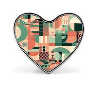 Simple Design Style Heart Shape Lapel Pin Personalized Pinback Button Badges Retro Punk Button Pin Kawaii Heart Badges for Men Women Clothes Bags Hats & Gift