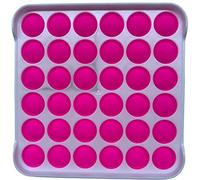 Simple Dimple Push Pop It Bubble Stress Relief Sensory Autism Fidget Spinner UK (Square White Pink)